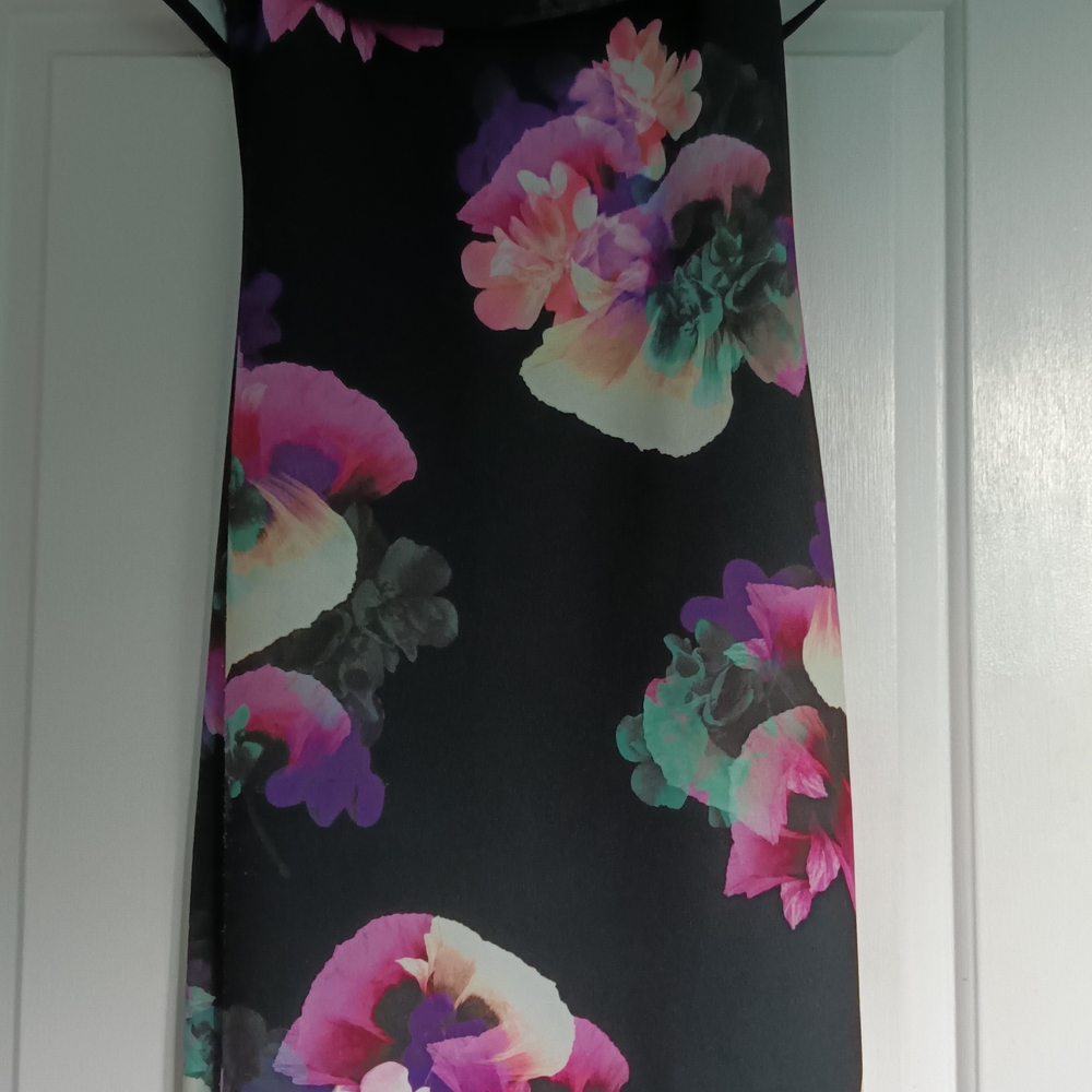 Floral Sleeveless Dress Off Shoulder Knee Length